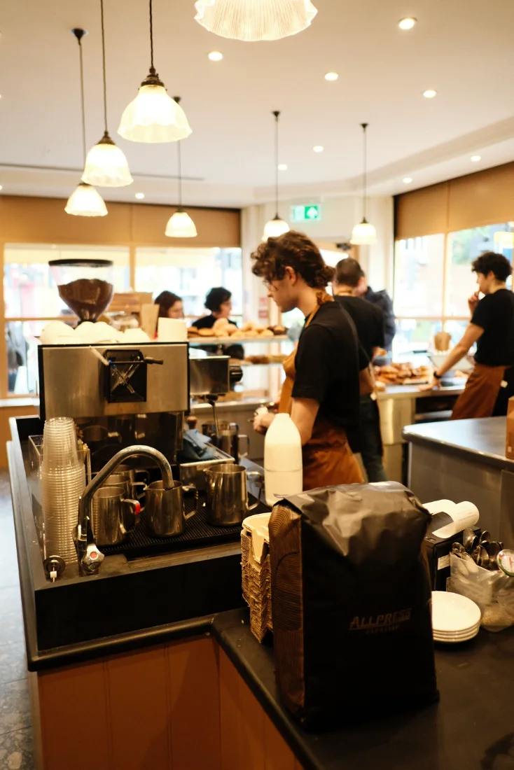 Allpress bag in Notting Hill Bakery 